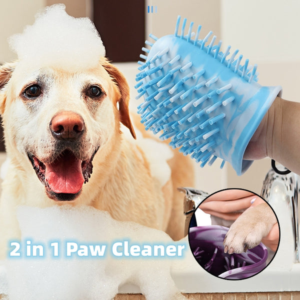 2-in-1 Pfotenreiniger für Hunde